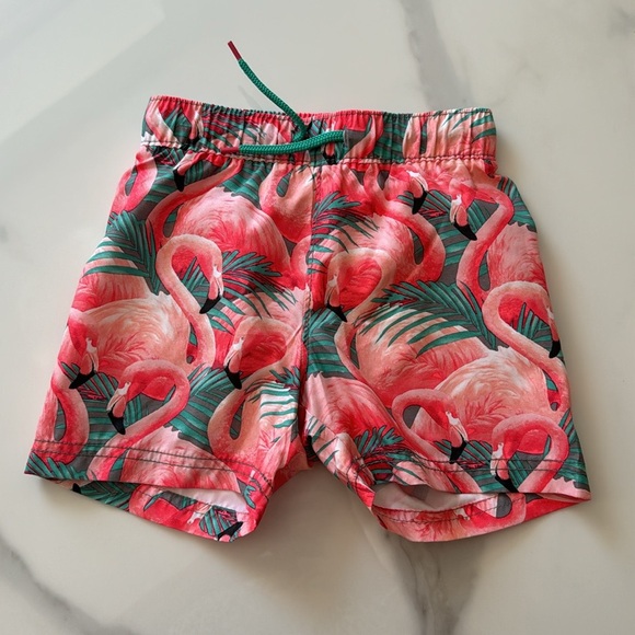 Flamingo vacation button-down shirt, pants set Sz 2T. Excellent condition. - Picture 3 of 8